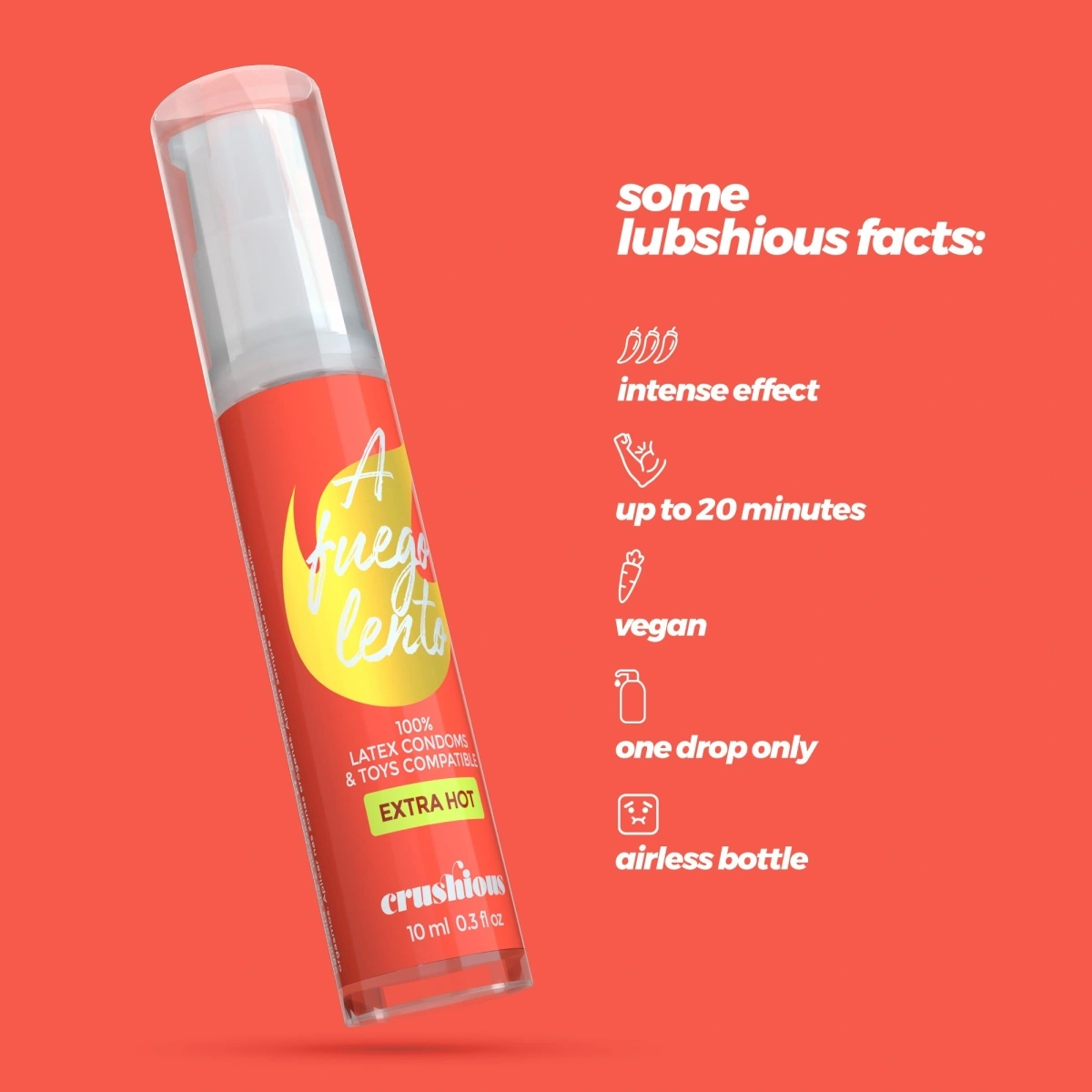 Lubrifiant A Fuego Lento, Efect de Incalzire, Extra Hot, 10 ml, #6, Erotic24.ro