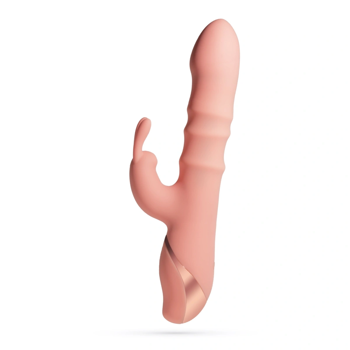 Vibrator Rabbit Crushious Ringlord, 10 Moduri Vibratii, 3 Miscari ale Inelelor Stimulatoare, Silicon, USB, Roz, 24 cm, #4, Erotic24.ro