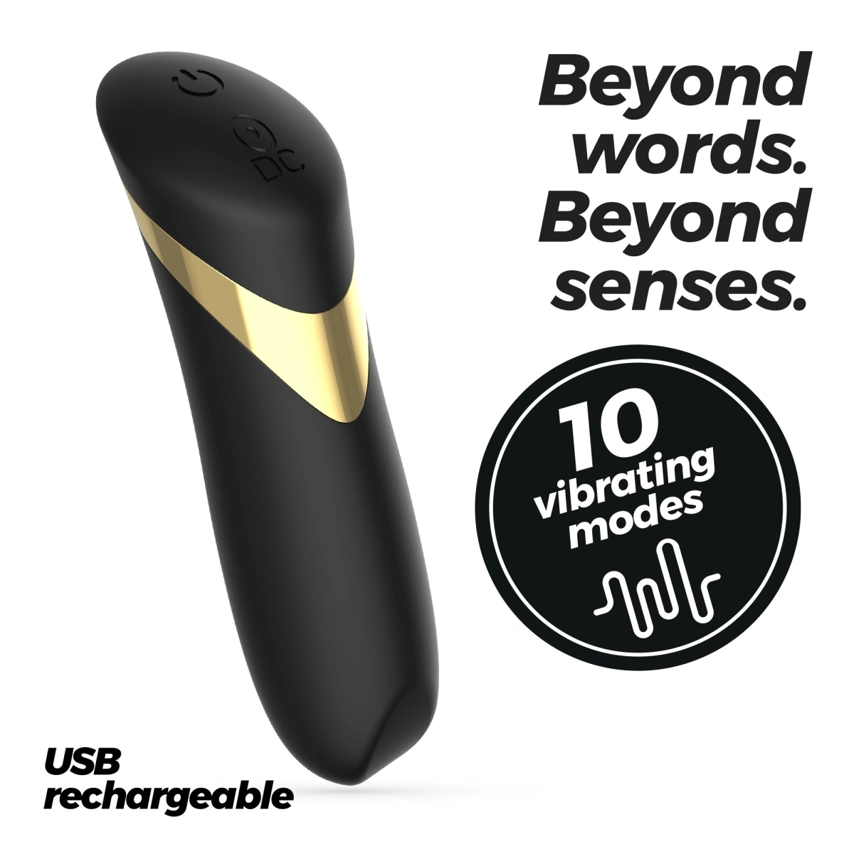 Vibrator Crushious Blinders, 10 Moduri Vibratii, Silicon, USB, Negru, 10.2 cm, #5, Erotic24.ro
