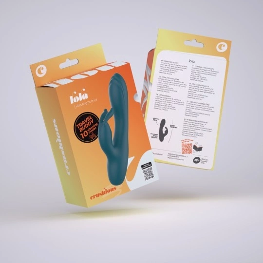 Vibrator Crushious Lola Mini Rabbit, 10 Moduri Vibratii, Silicon, USB, 14.5 cm, #5, Erotic24.ro