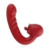 Vibrator Crushious Osiria Trandafir, 10 Moduri Thrusting & Licking, Silicon, USB, 16 cm, #2, Erotic24.ro