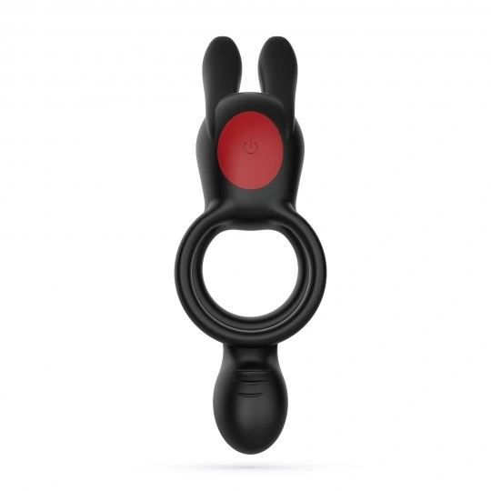 Inel de Penis Crushious Dingo Dublu Vibrator cu Telecomanda, 9 Moduri Vibratii, Silicon+ABS, USB, 16 cm, #1, Erotic24.ro
