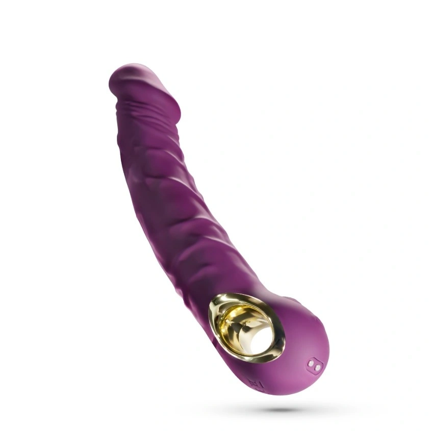 Vibrator Realist Crushious Magnus, 10 Moduri Vibratii, Silicon, USB Magnetic, Mov, 22.5 cm, Nr. 4, Erotic24.ro