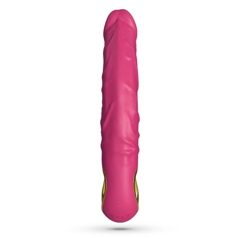 Vibrator Realist Crushious Magnus, 10 Moduri Vibratii, Silicon, USB Magnetic, Roz, 22.5 cm, #3, Erotic24.ro