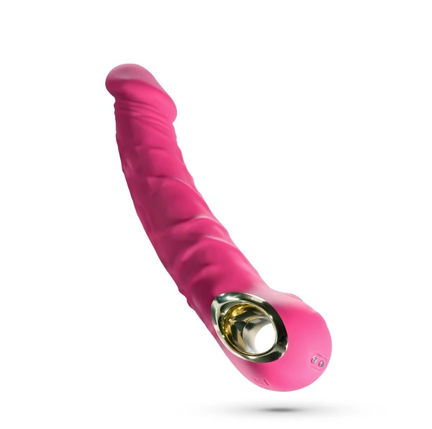 Vibrator Realist Crushious Magnus, 10 Moduri Vibratii, Silicon, USB Magnetic, Roz, 22.5 cm, #4, Erotic24.ro