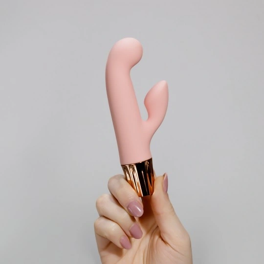 Vibrator Crushious Mellow Cony Mini Rabbit, 10 Moduri Vibratii, Silicon+ABS, USB, Roz, 13.5 cm, #5, Erotic24.ro