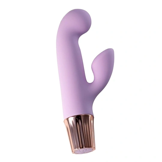 Vibrator Crushious Mellow Cony Mini Rabbit, 10 Moduri Vibratii, Silicon+ABS, USB, Lila, 13,5 cm, #1, Erotic24.ro