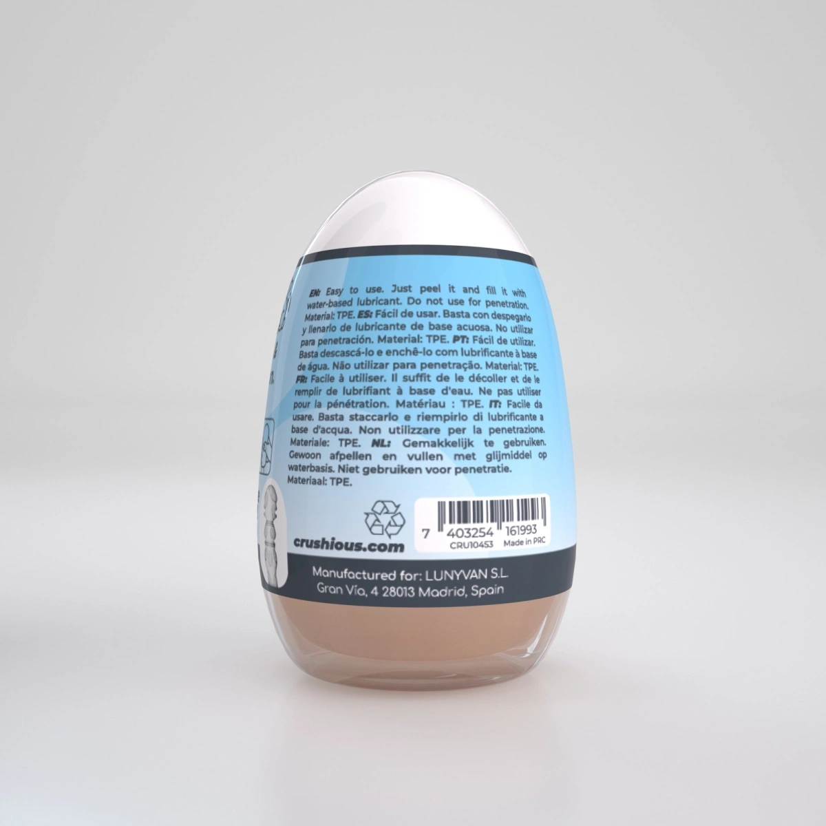 Masturbator Crushious Ezy Egg The Lover Tip Ou, TPE+ABS, #3, Erotic24.ro