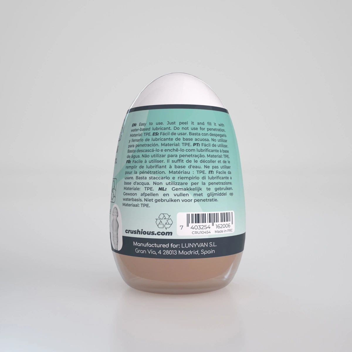 Masturbator Crushious Ezy Egg The Novice Tip Ou, TPE+ABS, #3, Erotic24.ro