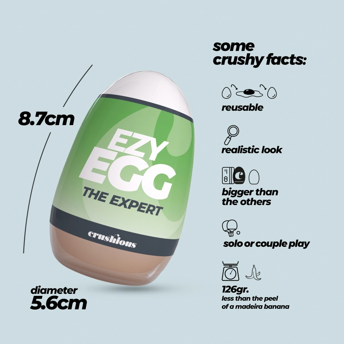 Masturbator Crushious Ezy Egg The Expert Tip Ou, TPE+ABS, #9, Erotic24.ro