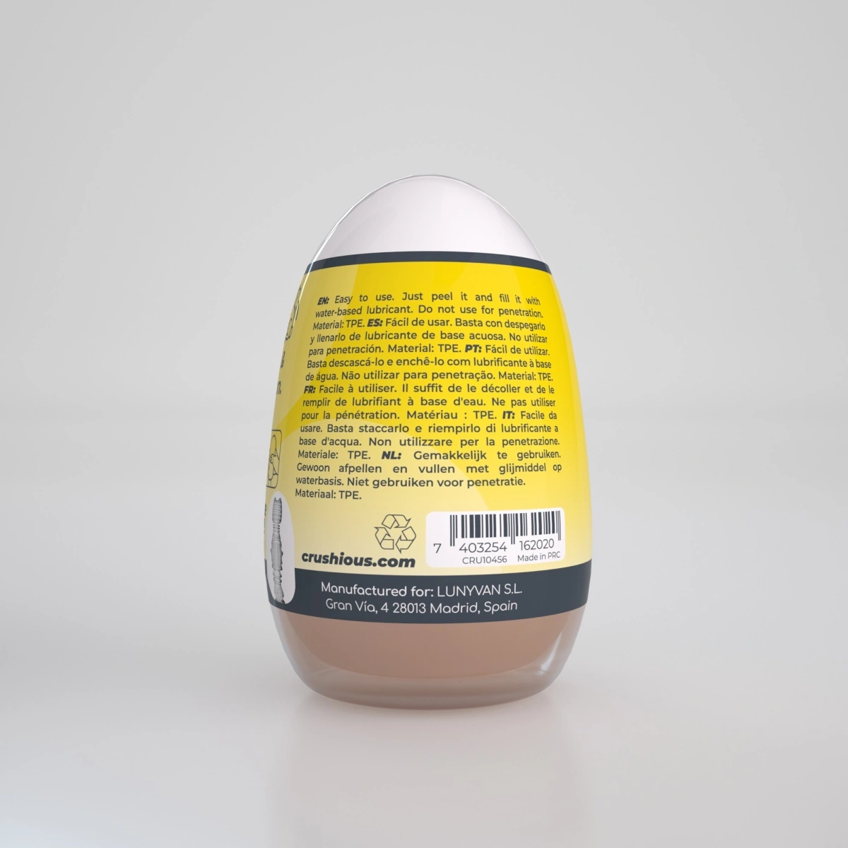 Masturbator Crushious Ezy Egg Anal Tip Ou, TPE+ABS, #3, Erotic24.ro