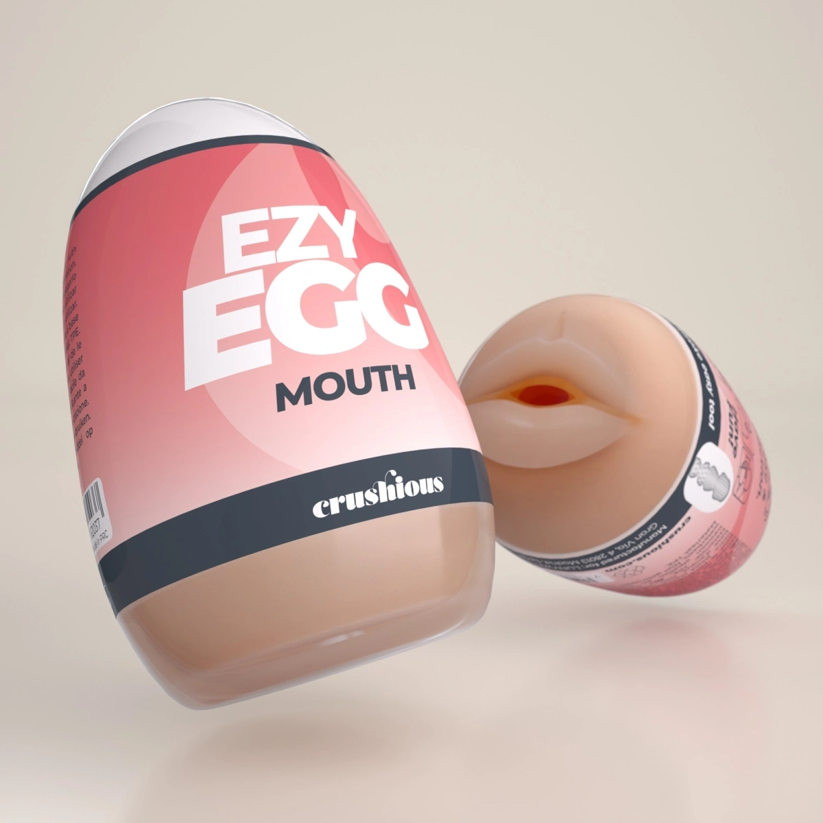 Masturbator Crushious Ezy Egg Mouth Tip Ou, TPE+ABS, #1, Erotic24.ro