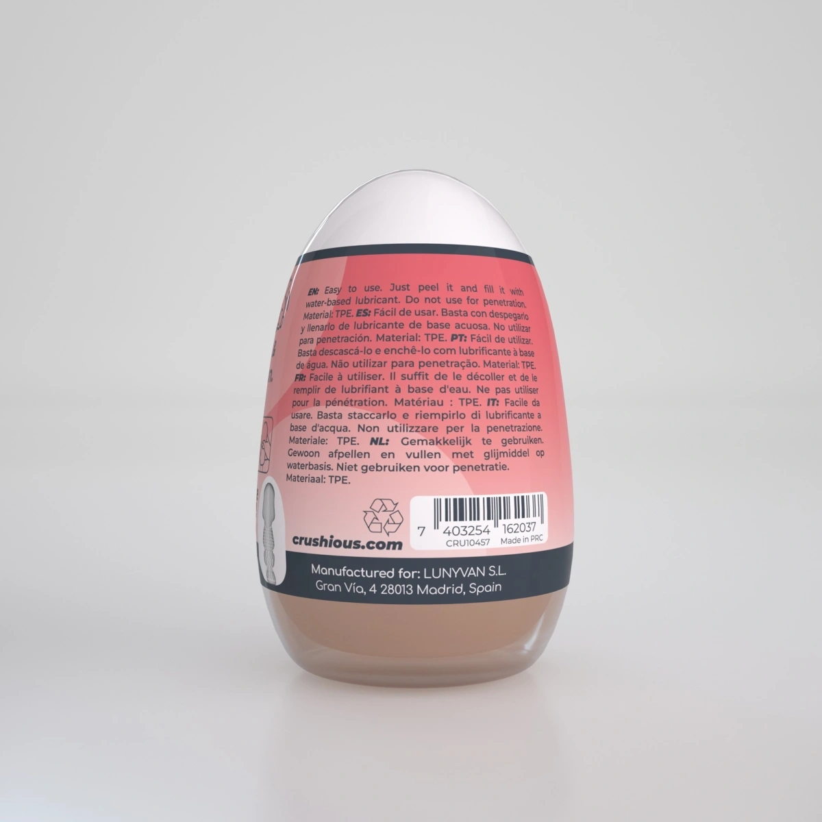 Masturbator Crushious Ezy Egg Mouth Tip Ou, TPE+ABS, #3, Erotic24.ro
