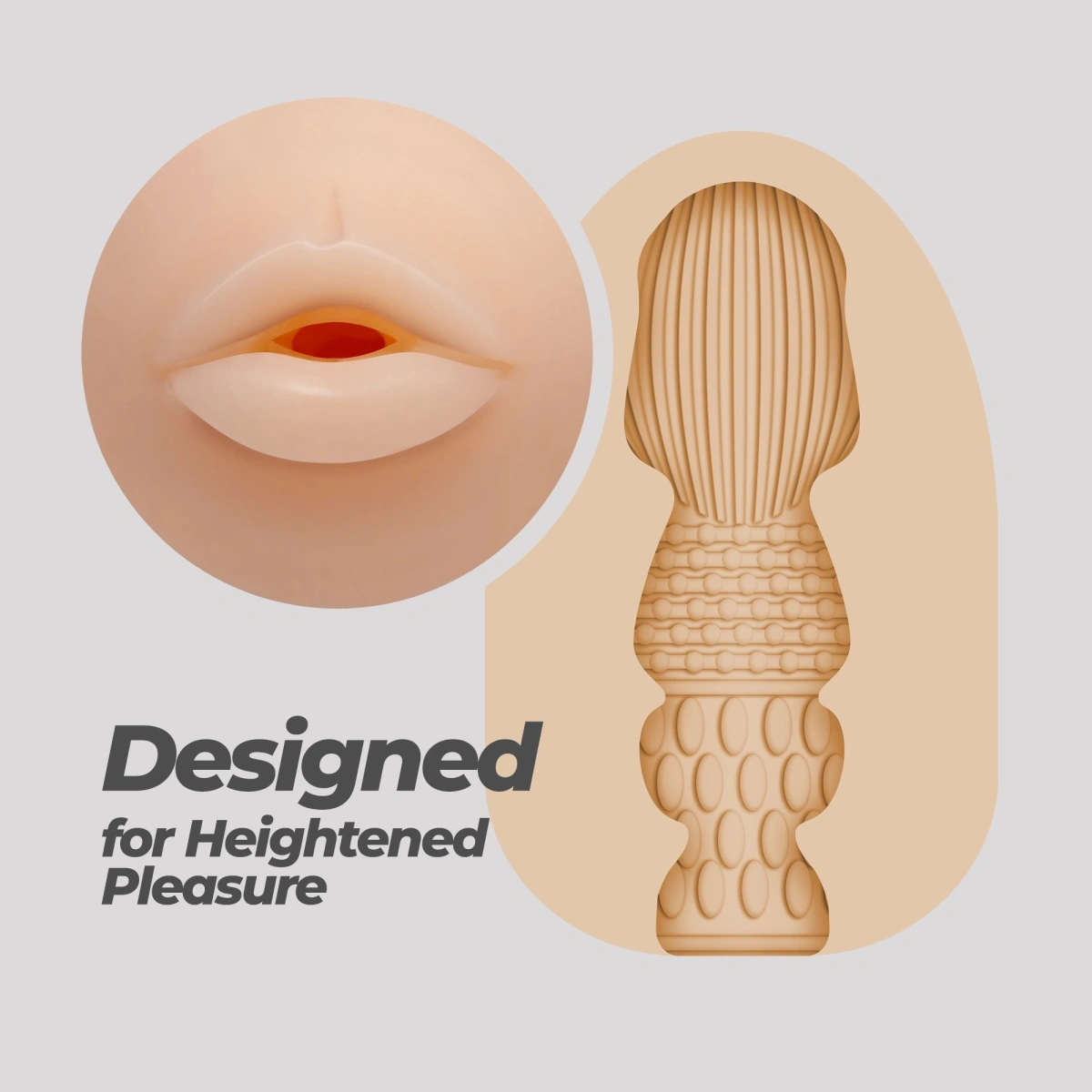 Masturbator Crushious Ezy Egg Mouth Tip Ou, TPE+ABS, #6, Erotic24.ro