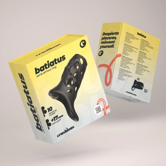 Inel de Penis Crushious Batiatus Armura, 9 Moduri Vibratii, Silicon, USB, 12 cm, #4, Erotic24.ro