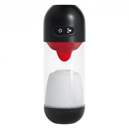 Masturbator Crushious Slurpy 2 in 1 Detasabil, 10 Moduri Vibratii, 10 Moduri Rotatie, Silicon+ABS, USB, 22 cm, #1, Erotic24.ro