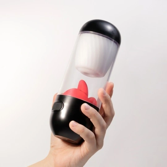 Masturbator Crushious Slurpy 2 in 1 Detasabil, 10 Moduri Vibratii, 10 Moduri Rotatie, Silicon+ABS, USB, 22 cm, #4, Erotic24.ro