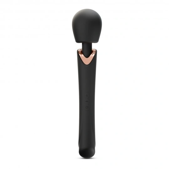 Vibrator Crushious Holly Wand, 10 Moduri Vibratii, Silicon, USB, Negru, 30 cm, #1, Erotic24.ro