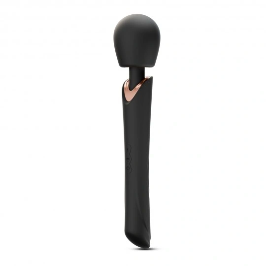 Vibrator Crushious Holly Wand, 10 Moduri Vibratii, Silicon, USB, Negru, 30 cm, #2, Erotic24.ro