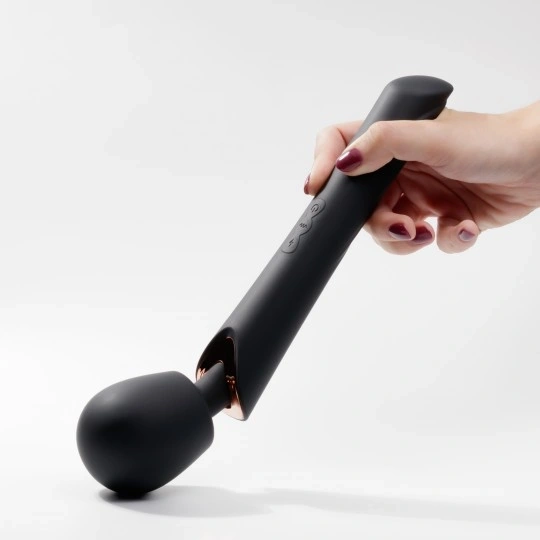 Vibrator Crushious Holly Wand, 10 Moduri Vibratii, Silicon, USB, Negru, 30 cm, #5, Erotic24.ro