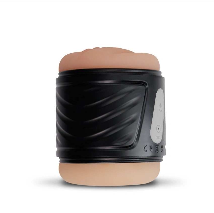 Masturbator Dublu Crushious Dunk, 10 Moduri Vibratii, USB, TPE, Natural, 11 cm, Nr. 3, Erotic24.ro