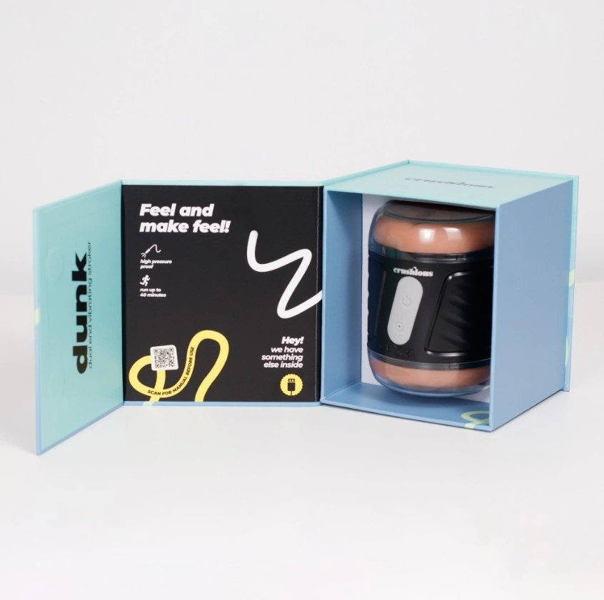 Masturbator Dublu Crushious Dunk, 10 Moduri Vibratii, USB, TPE, Natural, 11 cm, Nr. 8, Erotic24.ro