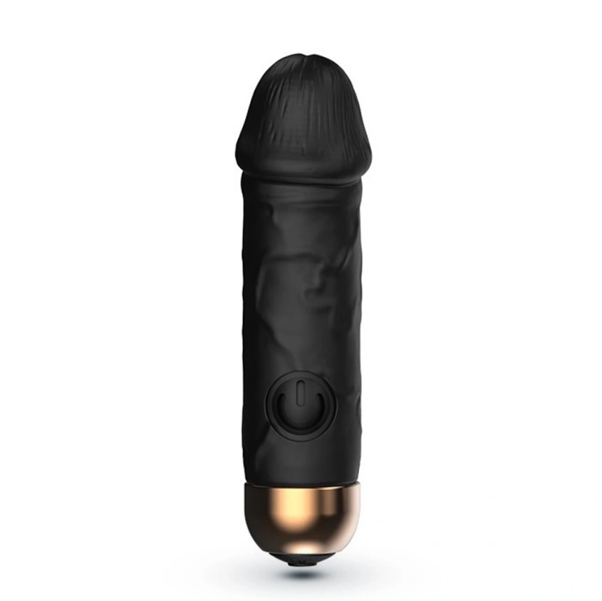 Vibrator Mini Realistic Crushious Weenie, 10 Moduri Vibratii, Silicon, USB, Negru, 8.8 cm, #2, Erotic24.ro