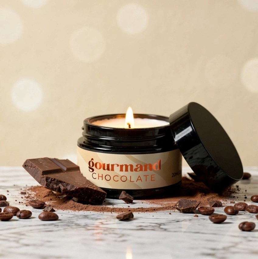 Lumanare de Masaj cu Feromoni Gourmand, Parfum Ciocolata, 20 ml, #2, Erotic24.ro