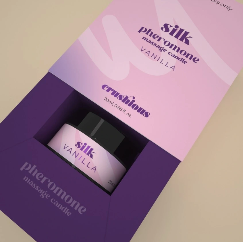 Lumanare de Masaj cu Feromoni Silk, Parfum Vanilie, 20 ml, #6, Erotic24.ro