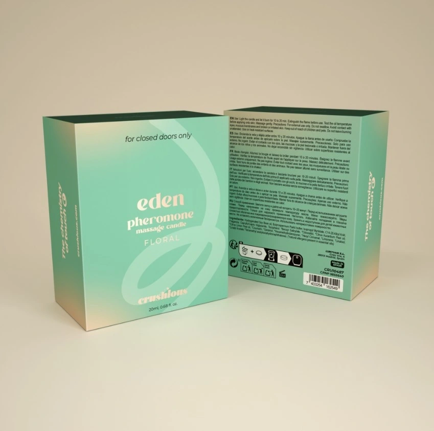 Lumanare de Masaj cu Feromoni Eden, Parfum Floral, 20 ml, Nr. 7, Erotic24.ro