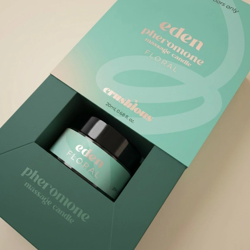 Lumanare de Masaj cu Feromoni Eden, Parfum Floral, 20 ml, Nr. 6, Erotic24.ro