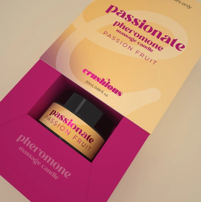 Lumanare de Masaj cu Feromoni Passionate, Parfum Fructul Pasiunii, 20 ml, Nr. 6, Erotic24.ro