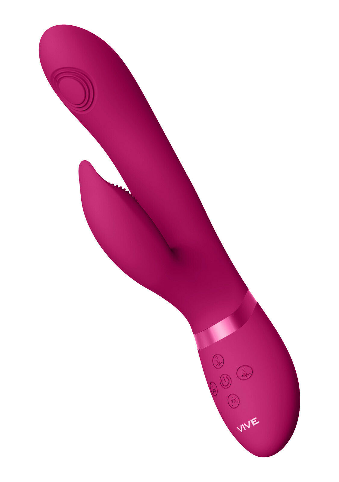 Vibrator Aimi Triple Action Vibrating Pulse-Wave Stimulator Silicon Roz 22.3 cm, #3, Erotic24.ro