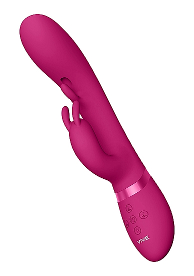 Vibrator Tama Tripe-Action, Wave&Vibrating G-Spot, Silicon, USB, Roz, 23.2 cm , #5, Erotic24.ro