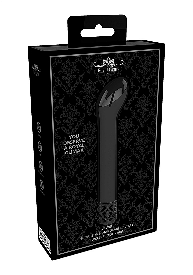 Vibrator Jewel, 10 Moduri Vibratii, ABS, USB, Negru 12 cm, #4, Erotic24.ro