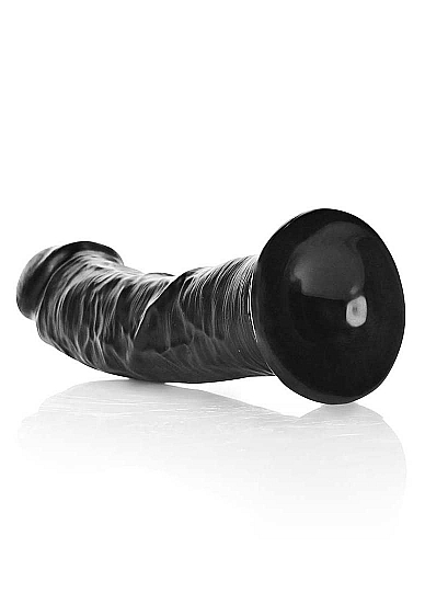 Dildo Realist cu Ventuza, PVC, Negru, 17.5 cm, Nr. 4, Erotic24.ro
