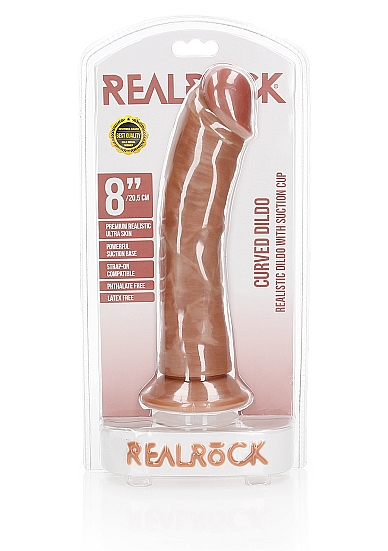 Dildo Realist cu Ventuza, PVC, Maro, 22.5 cm, #6, Erotic24.ro