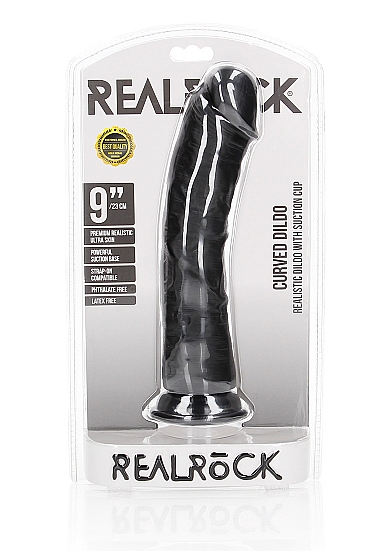Dildo Realist cu Ventuza, PVC, Negru, 25 cm, #6, Erotic24.ro