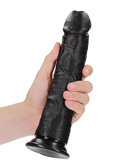 Dildo Realist cu Ventuza, PVC, Negru, 25 cm, #5, Erotic24.ro