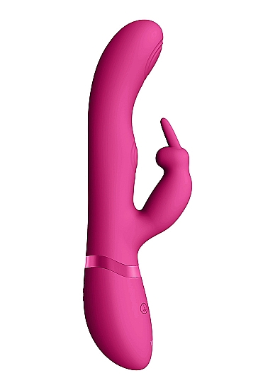 Vibrator Rabbit 3-in-1 May Dual Pulse-Wave Silicon USB Roz 22 cm, Nr. 4, Erotic24.ro