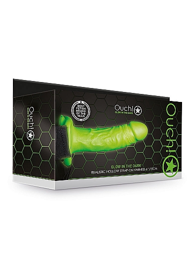 Strap-on Realist Glow in the Dark, Verde Neon, Nr. 4, Erotic24.ro