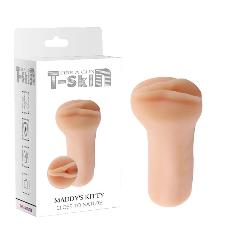 Masturbator Maddy's Kitty T-skin, Natural, 13.7 cm