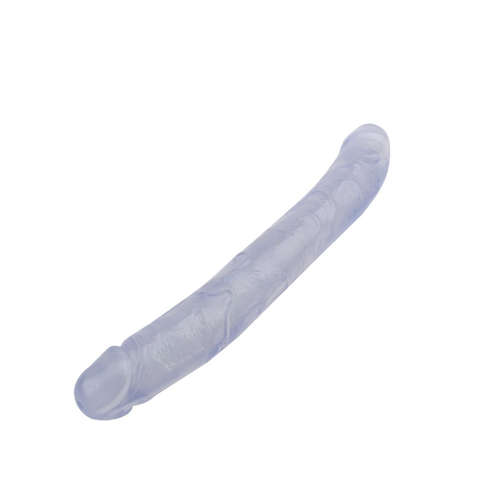 Dildo Dublu Erotic Moments PVC Transparent 32 cm, #2, Erotic24.ro