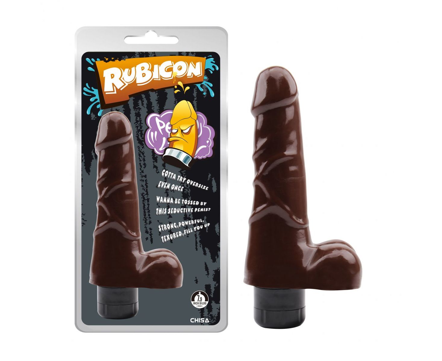 Vibrator Realist Verve Multispeed PVC Maro 20 cm, #2, Erotic24.ro