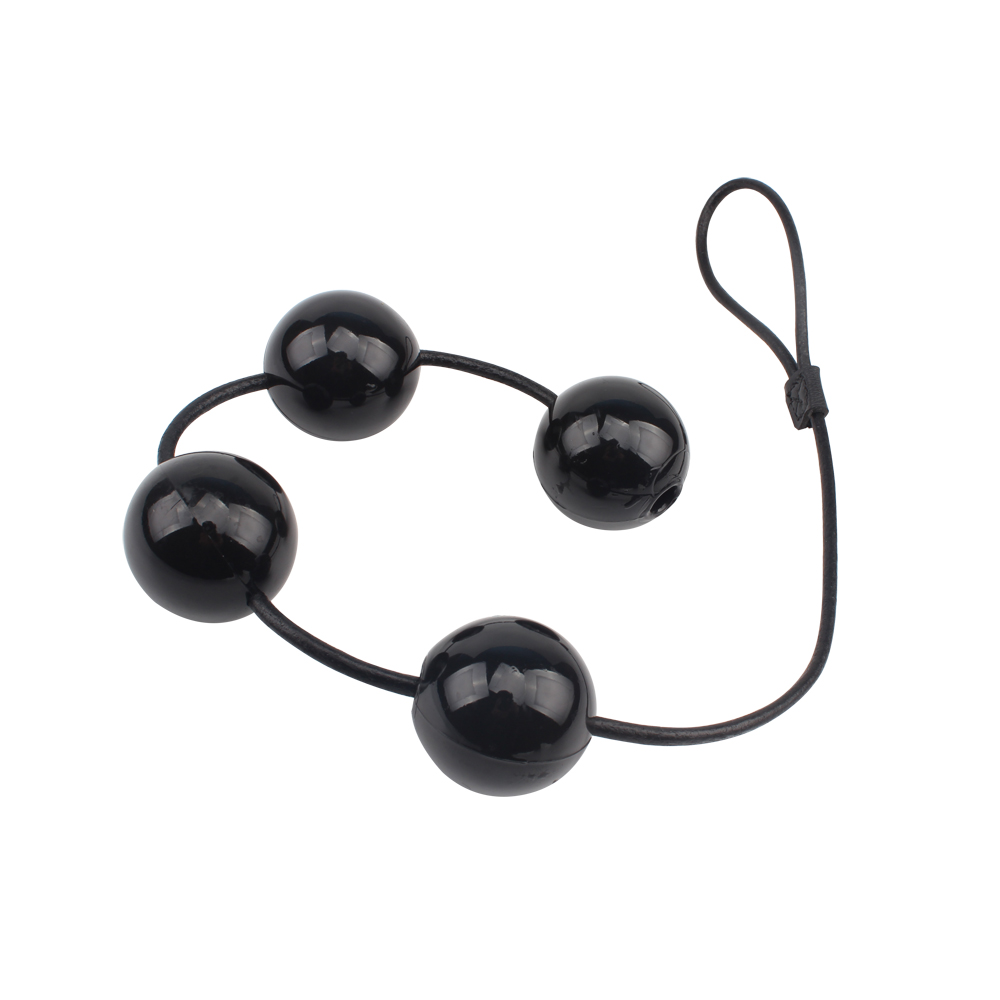 Bile Anale Butt Pleasure Medium, PVC, Negru, Nr. 5, Erotic24.ro