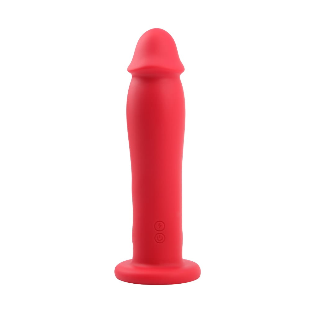 Vibrator Real Burst, 8 Moduri Vibratii, Silicon Lichid, USB, Rosu, 19.5 cm, Nr. 3, Erotic24.ro