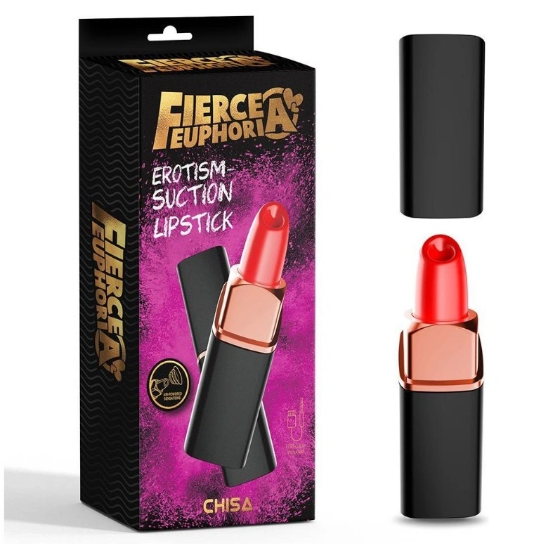 Stimulator Lipstick, 4 Moduri Suctiune, Silicon, USB, Rosu, 13 cm, Nr. 2, Erotic24.ro