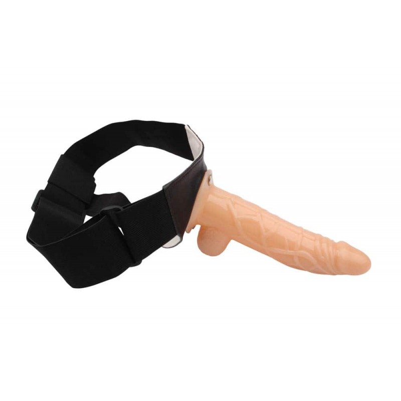 Strap On Hollow Cock Natural 18 cm, Nr. 2, Erotic24.ro