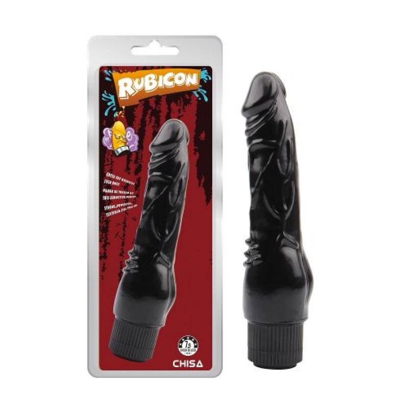 Vibrator Realist Naughty Rubicon Multispeed Negru 20 cm , Nr. 2, Erotic24.ro
