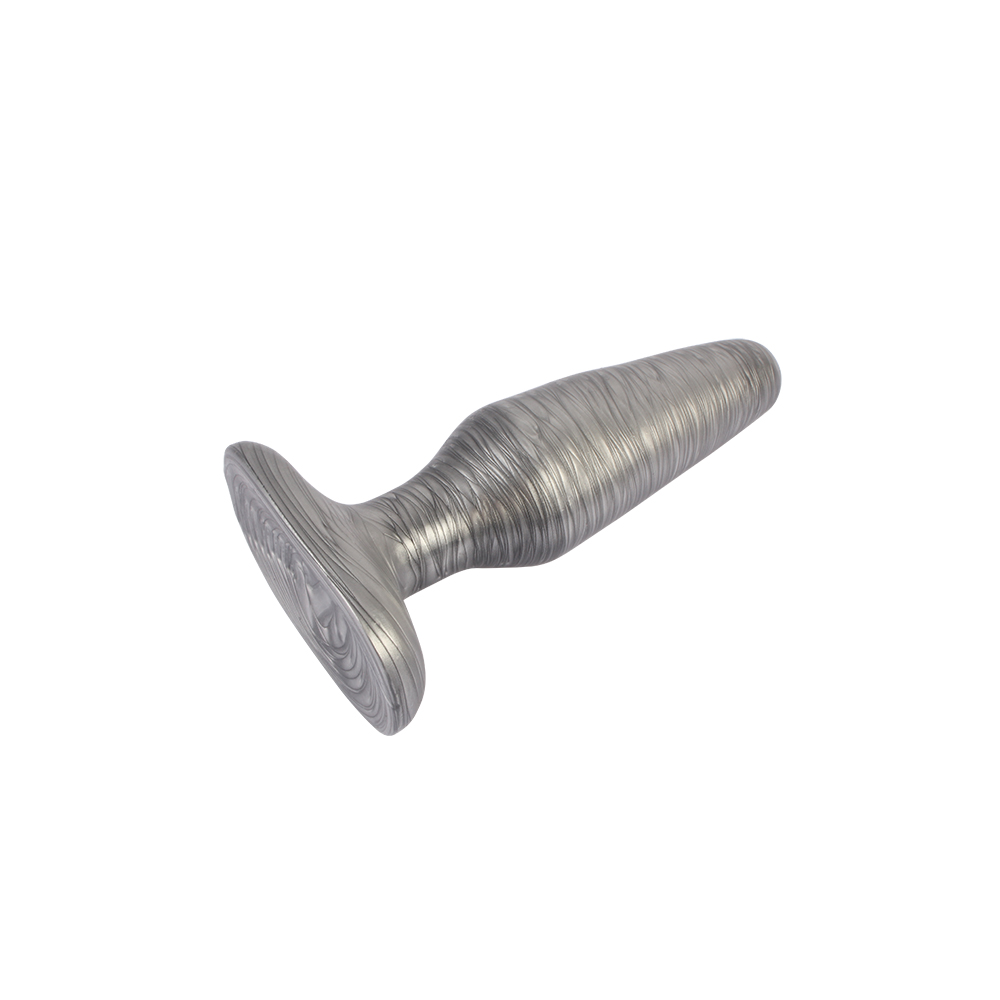 Dop Anal cu Ventuza Stag Kaufmann, PVC, Argintiu, 13.7 cm, #5, Erotic24.ro